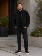 Men's zip-up stand-collar jacket — additional view