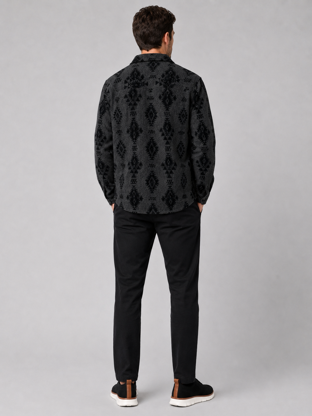 Men's brushed heavyweight flannel shacket — additional view