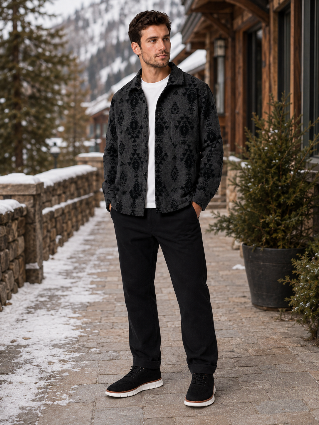 Men's brushed heavyweight flannel shacket — additional view