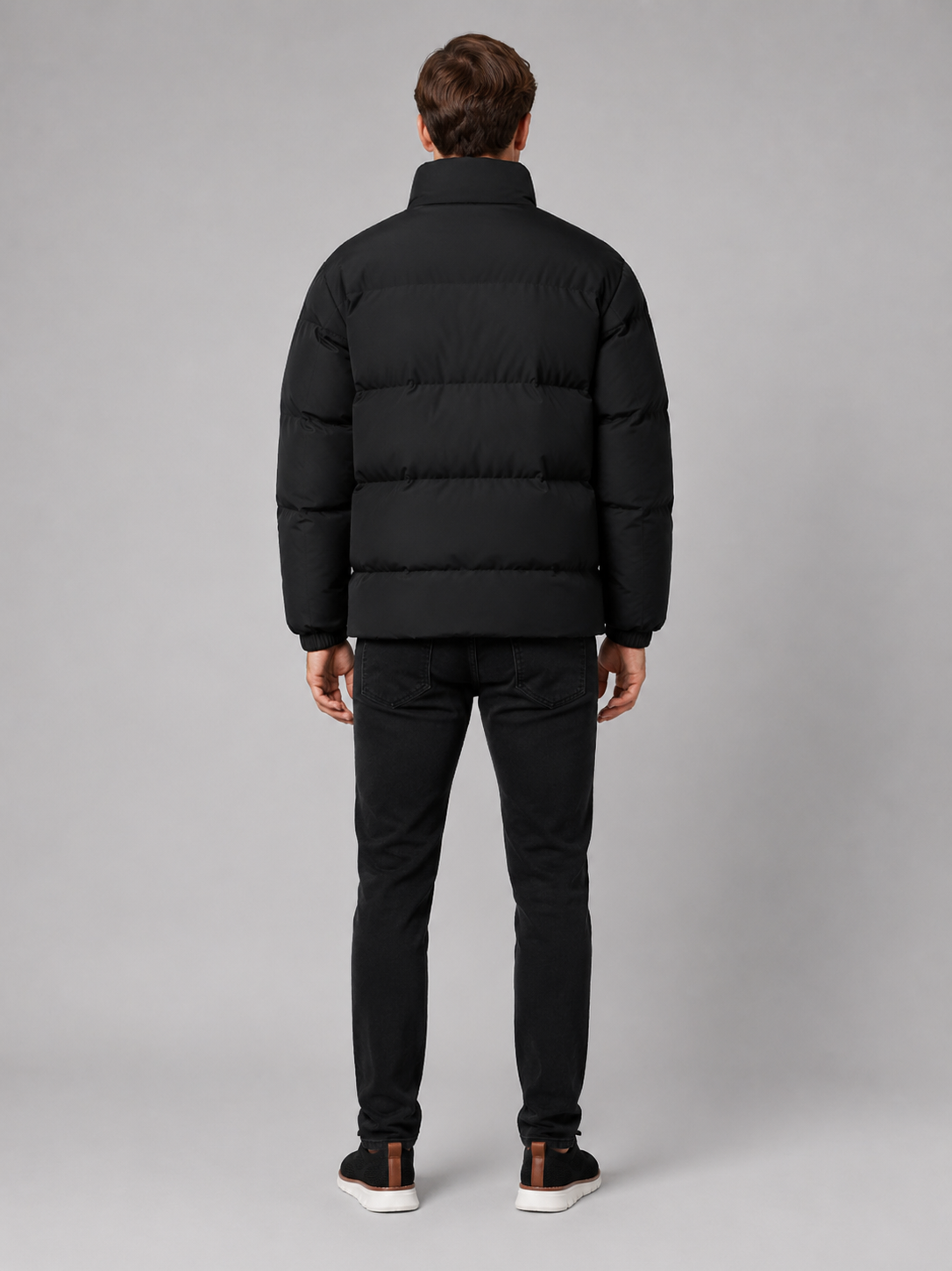 Men's stand-collar thermal puffer jacket — additional view