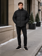 Men's stand-collar thermal puffer jacket — additional view