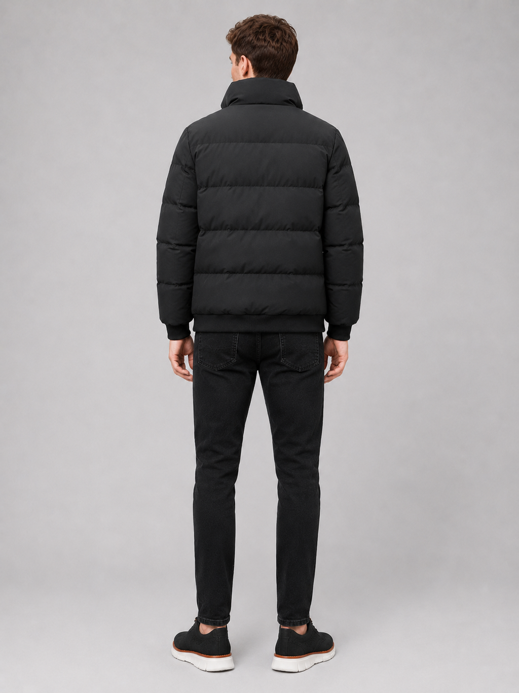 Men's thick zip-up puffer jacket — additional view