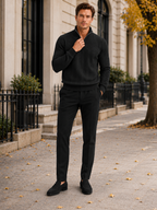 Men's jacquard quarter-zip sweater — additional view