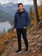 Men's windproof hooded fleece jacket — additional view