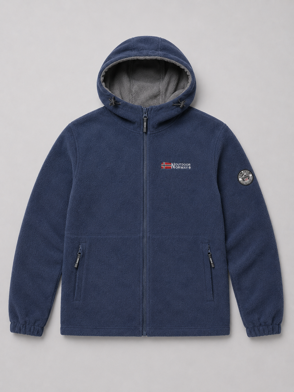 Men's windproof hooded fleece jacket — additional view