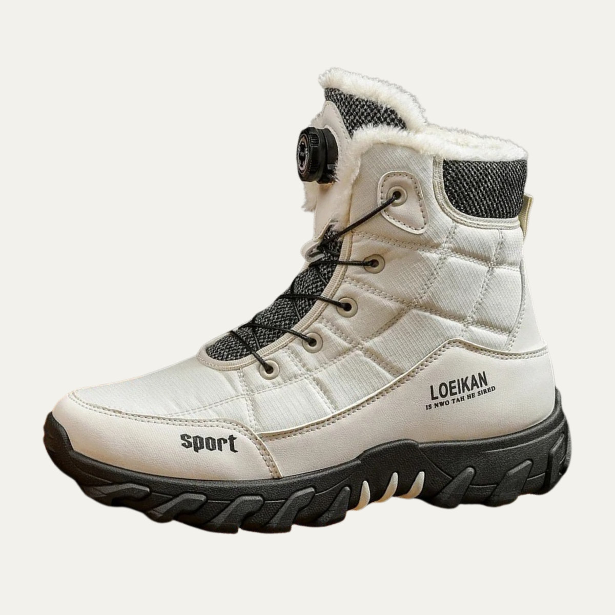 Men's waterproof fur-lined snow boots