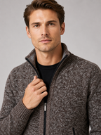 Men's full-zip fleece cardigan — alternate view