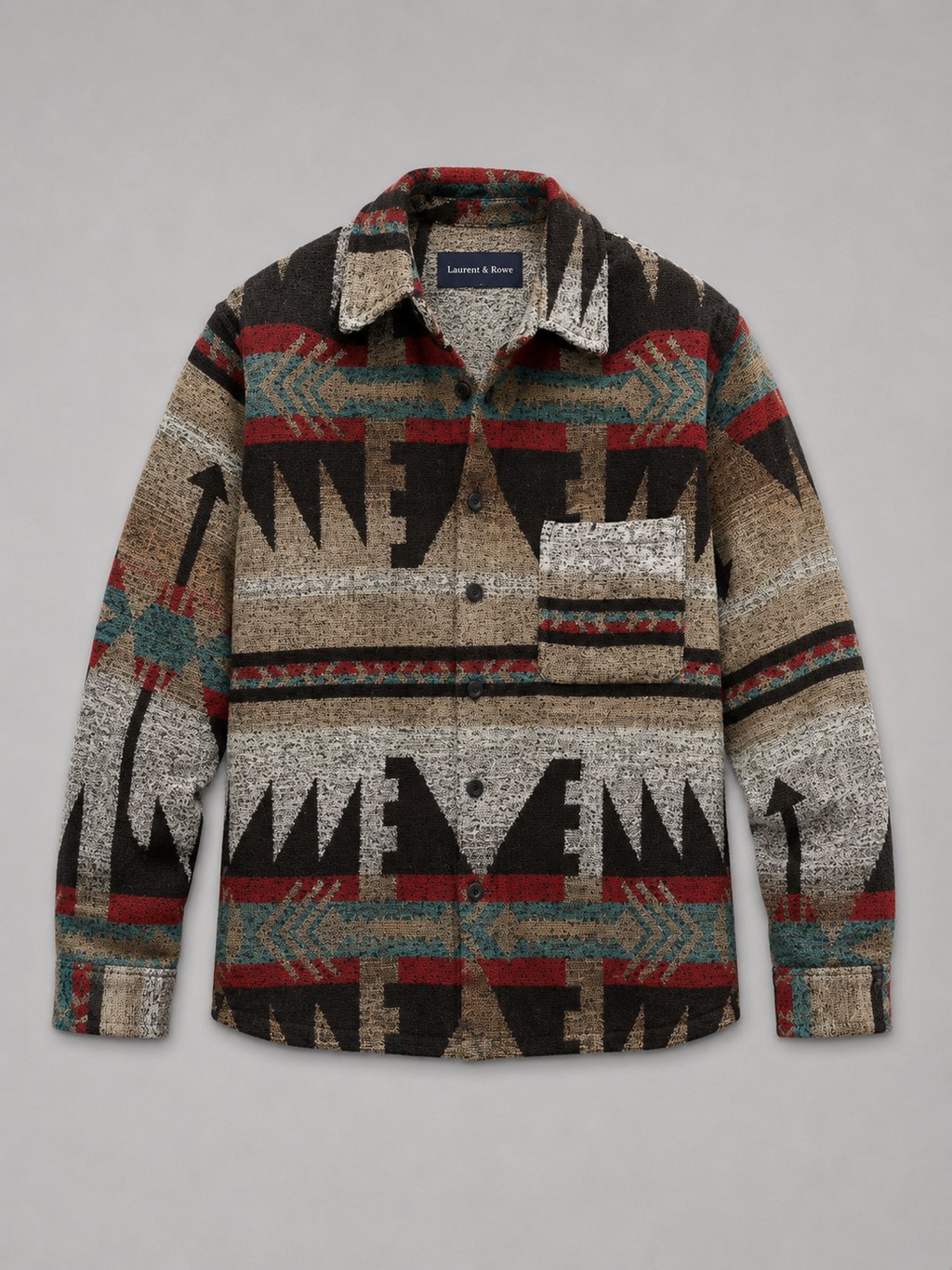 Men's heavyweight flannel shirt jacket — alternate view
