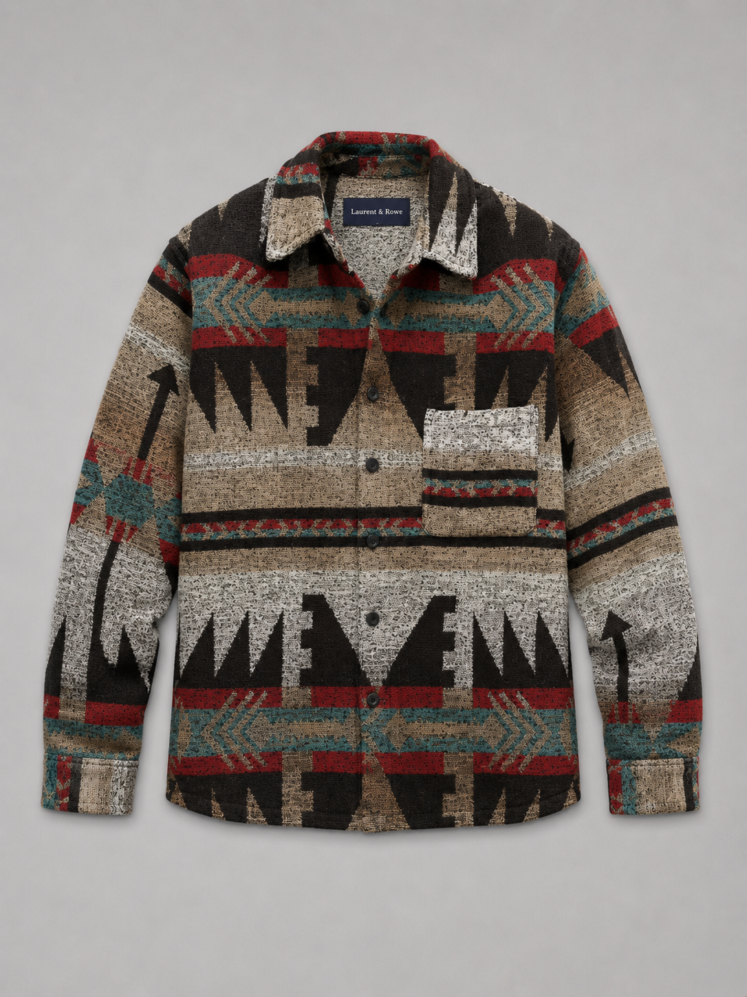 Men's heavyweight flannel shirt jacket — alternate view