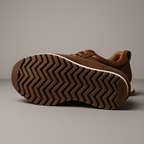Men's cushioned leather court sneakers — detail view