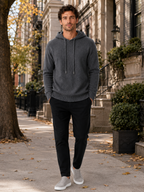 Men's hooded knit pullover sweater — additional view
