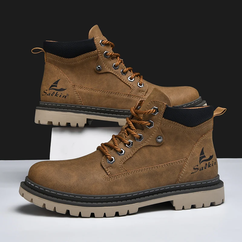 Men's waterproof leather hiking boots — alternate view
