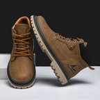 Men's waterproof leather hiking boots — detail view