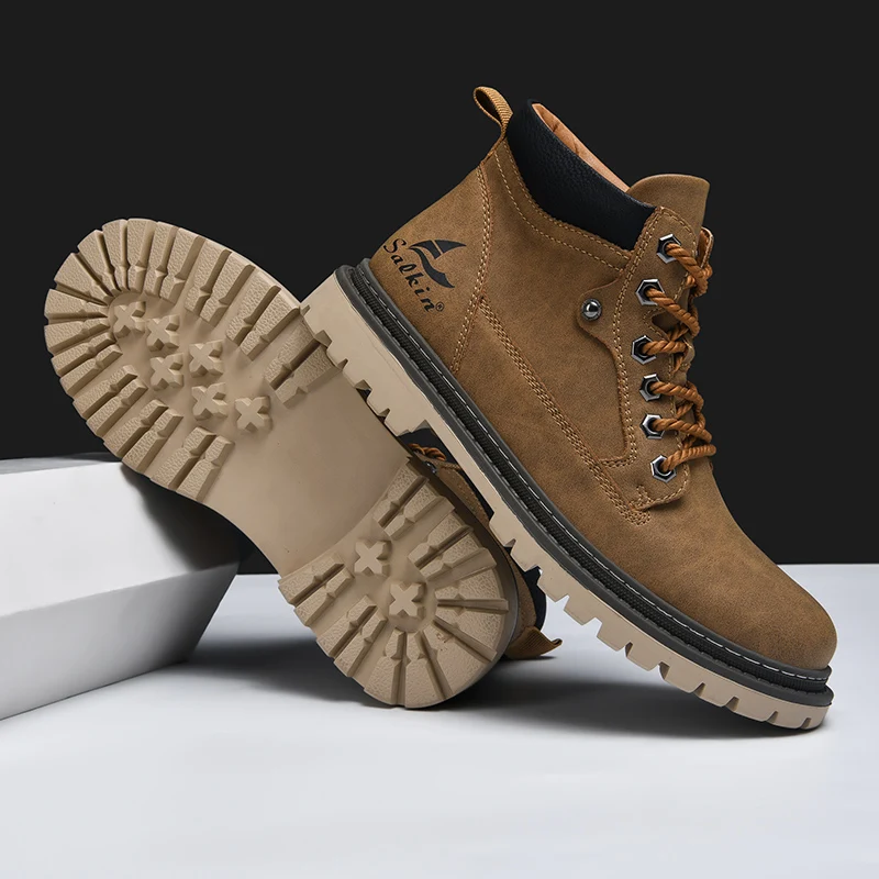 Men's waterproof leather hiking boots — additional view