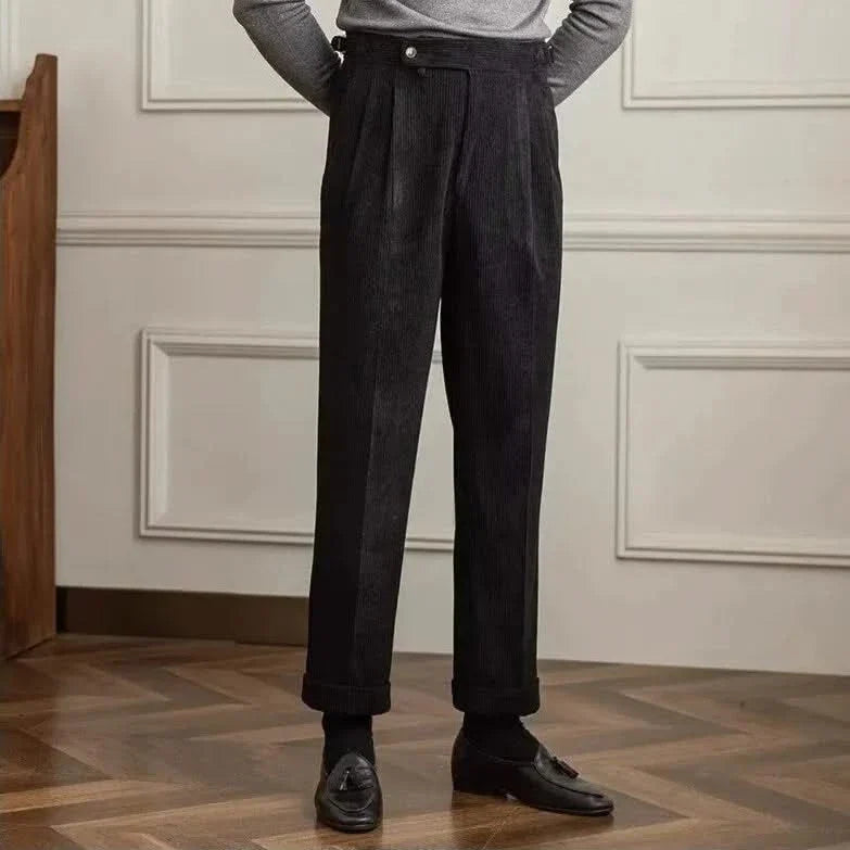 Men's high-waisted corduroy trousers — additional view