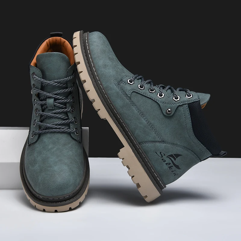 Men's waterproof leather hiking boots — additional view