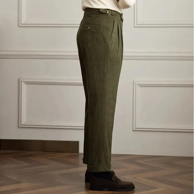 Men's high-waisted corduroy trousers — additional view