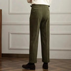 Men's high-waisted corduroy trousers — detail view