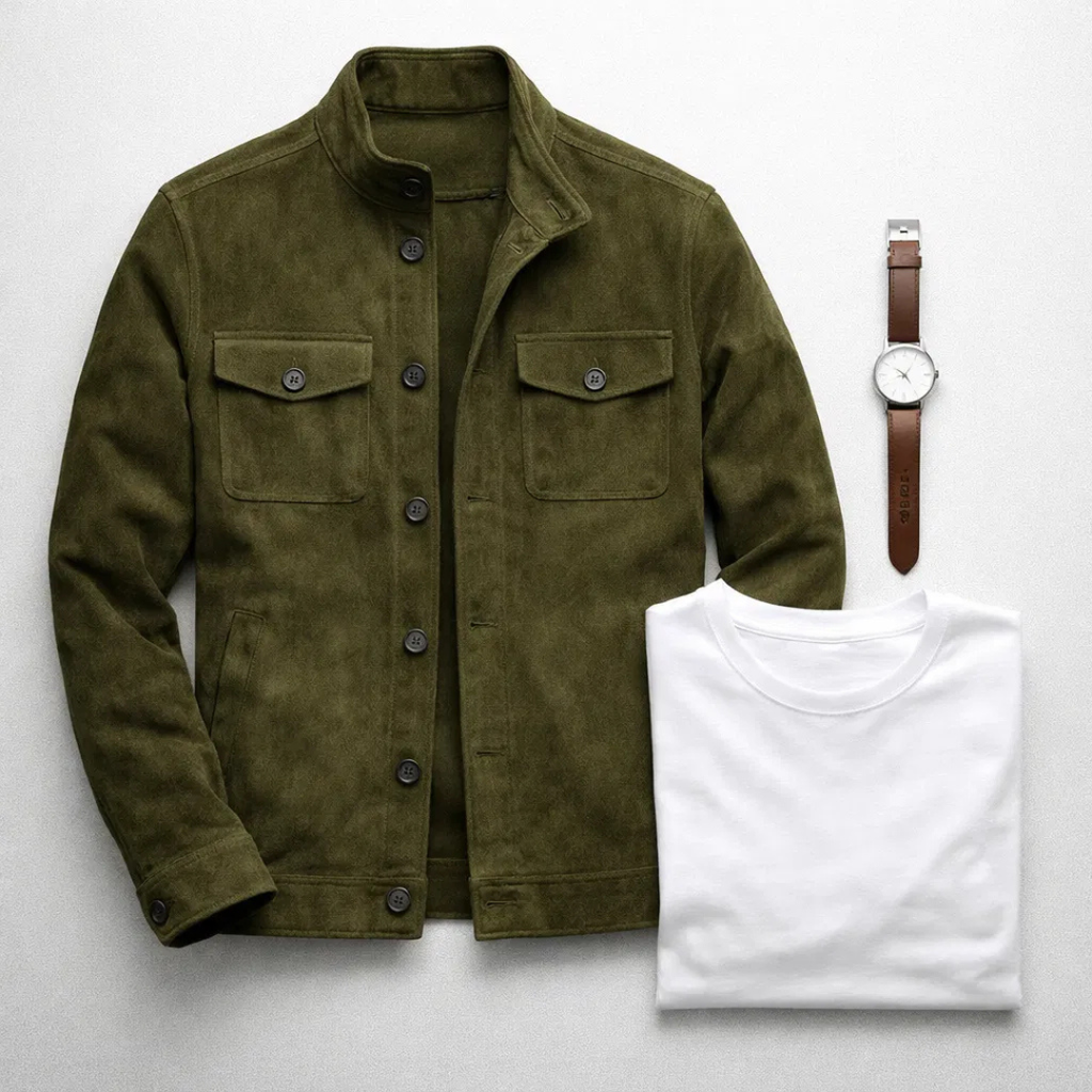 Men's classic suede jacket — additional view