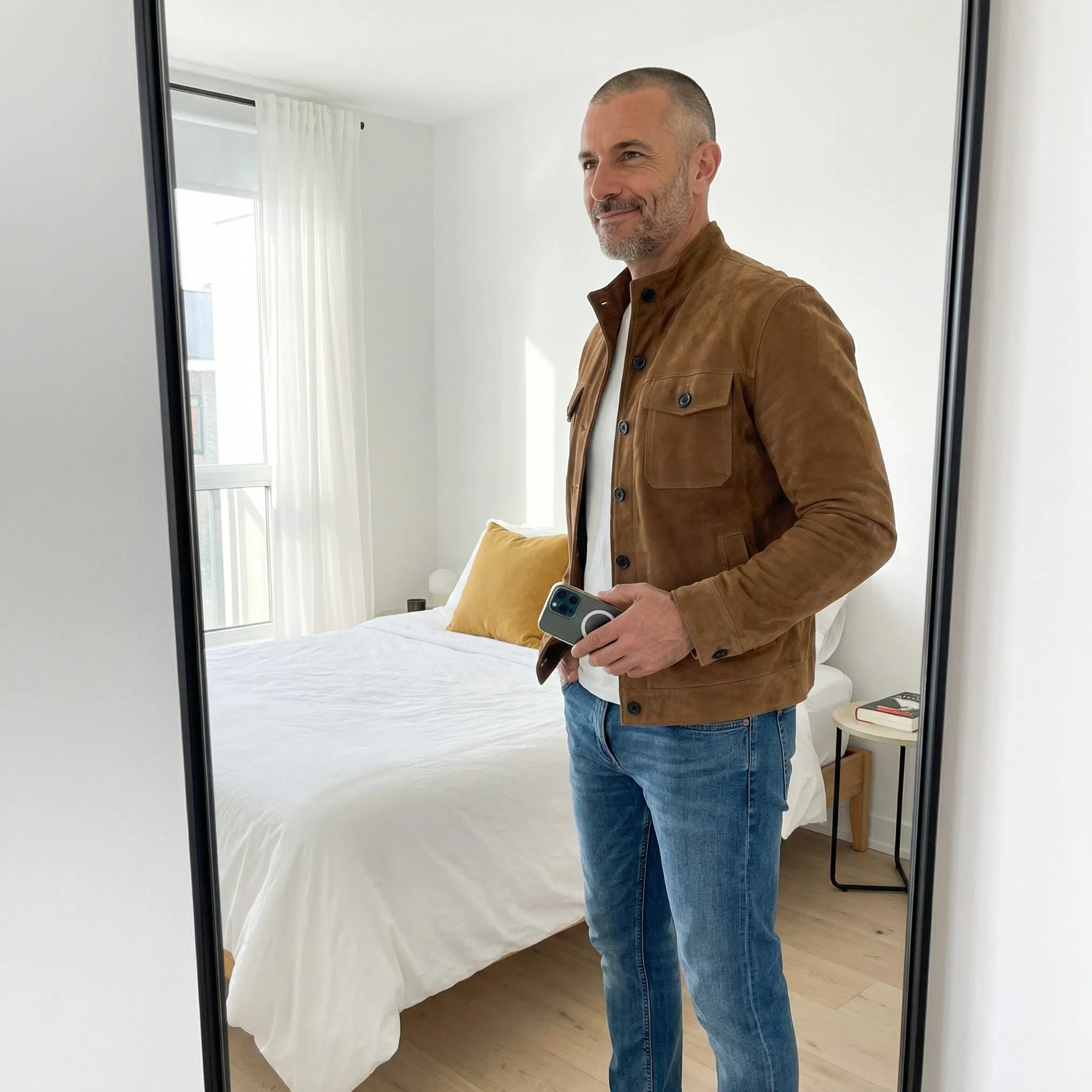 Men's classic suede jacket — additional view