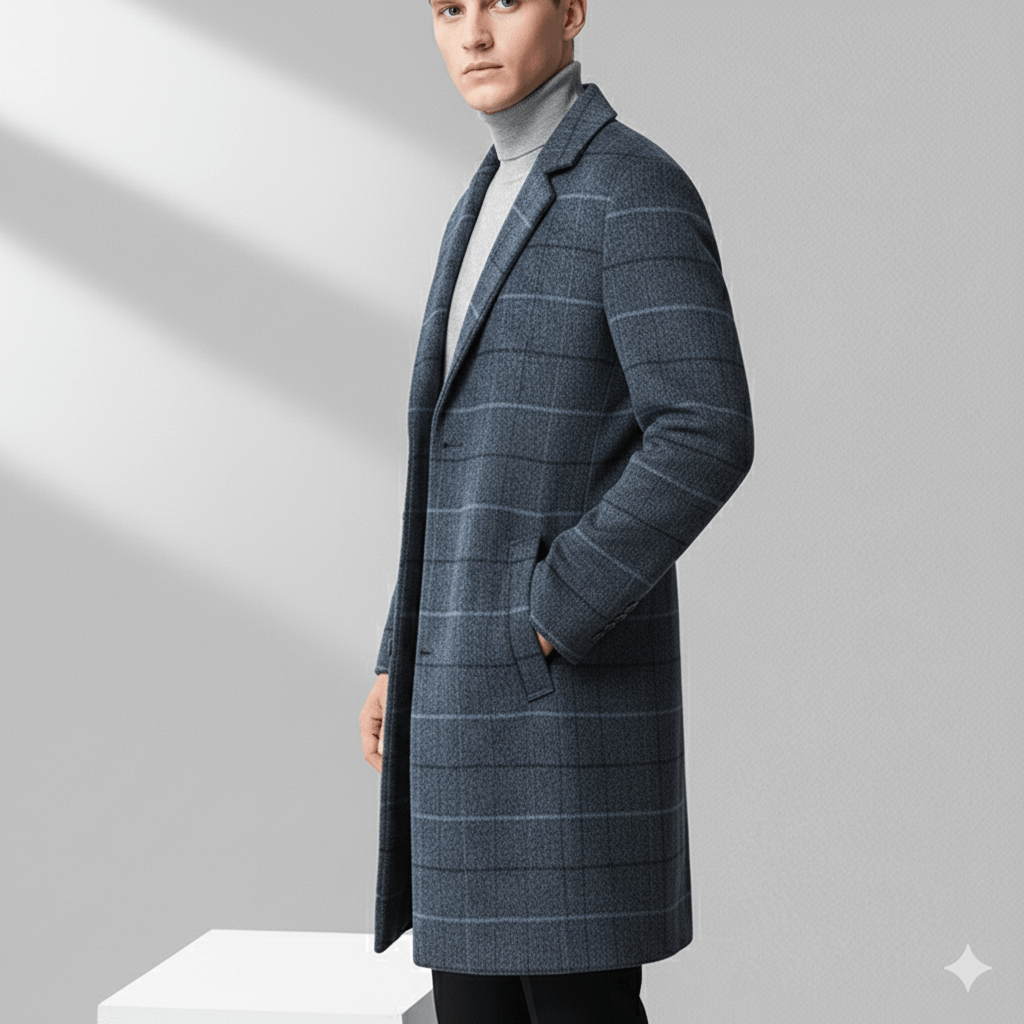 Braxton | Windowpane Wool Winter Coat