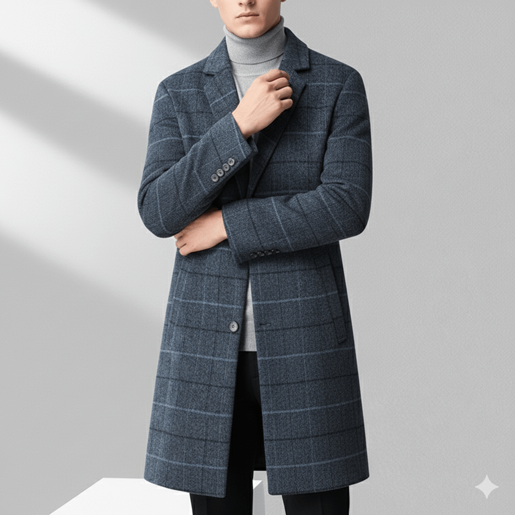Braxton | Windowpane Wool Winter Coat