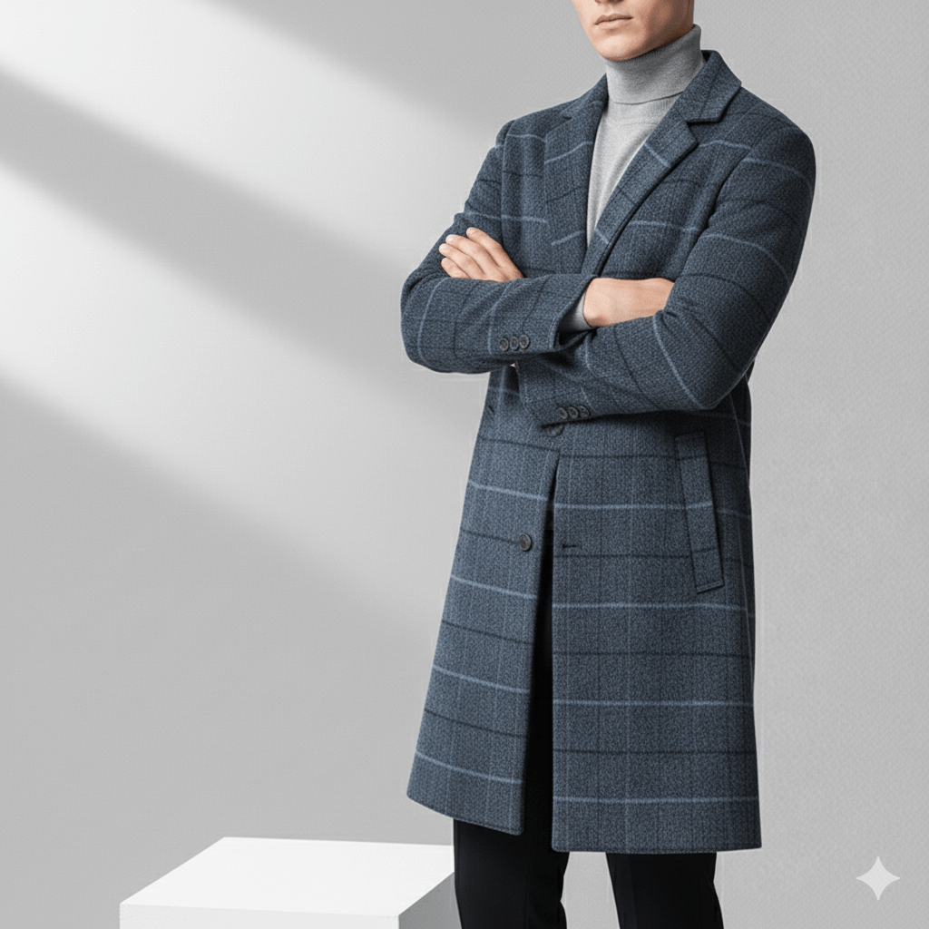 Braxton | Windowpane Wool Winter Coat