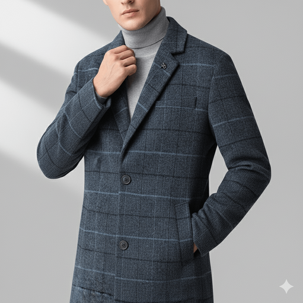 Braxton | Windowpane Wool Winter Coat