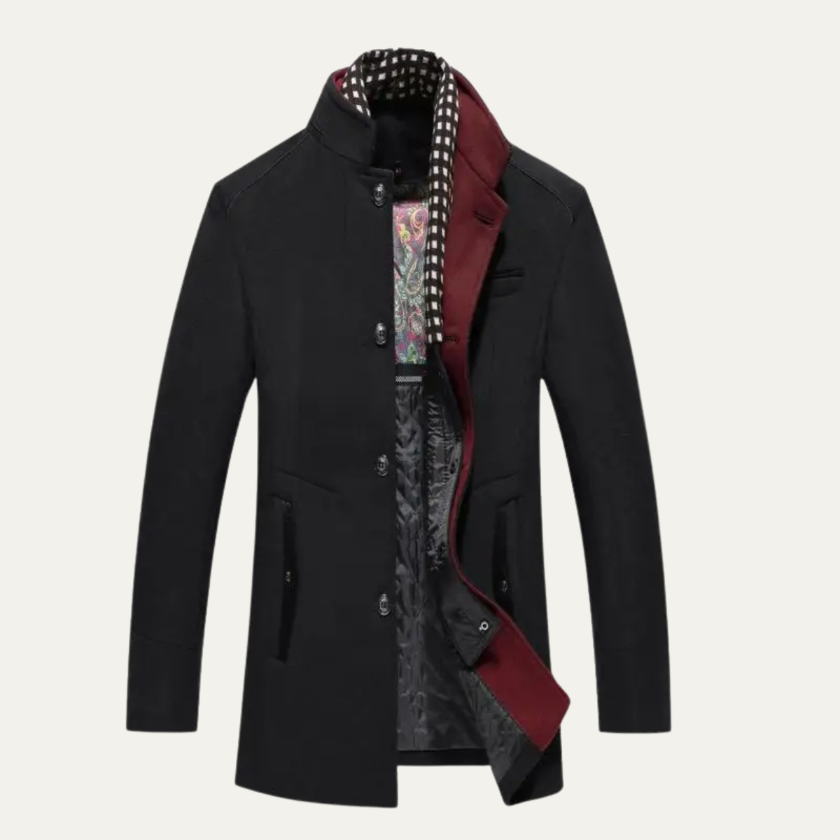 Men's stand-collar heritage trench coat — additional view