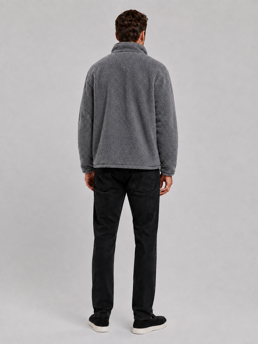 Men's zip-up stand-collar jacket — additional view