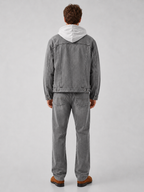 Men's hooded relaxed-fit denim jacket — additional view
