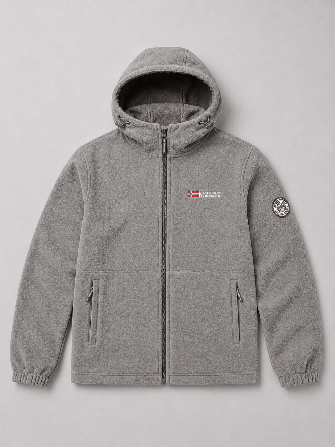 Men's windproof hooded fleece jacket — additional view