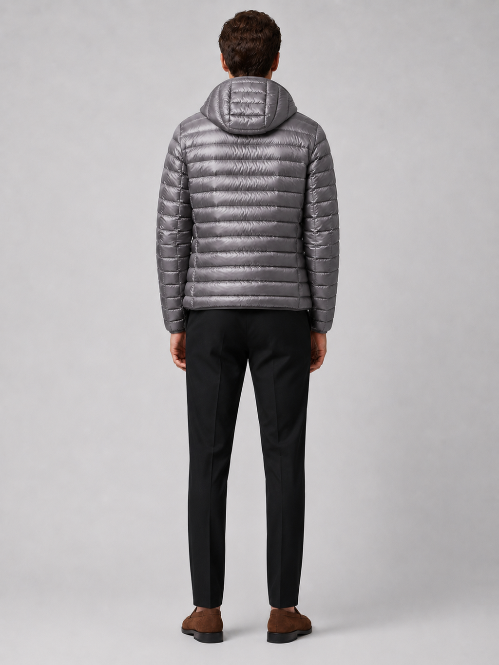 Men's lightweight hooded down jacket — additional view