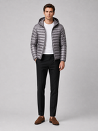 Men's lightweight hooded down jacket — additional view