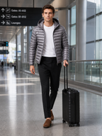 Men's lightweight hooded down jacket — additional view