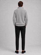 Men's ribbed stand-collar quarter-zip sweater — additional view