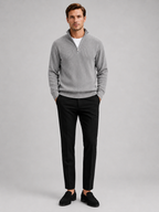 Men's ribbed stand-collar quarter-zip sweater — additional view