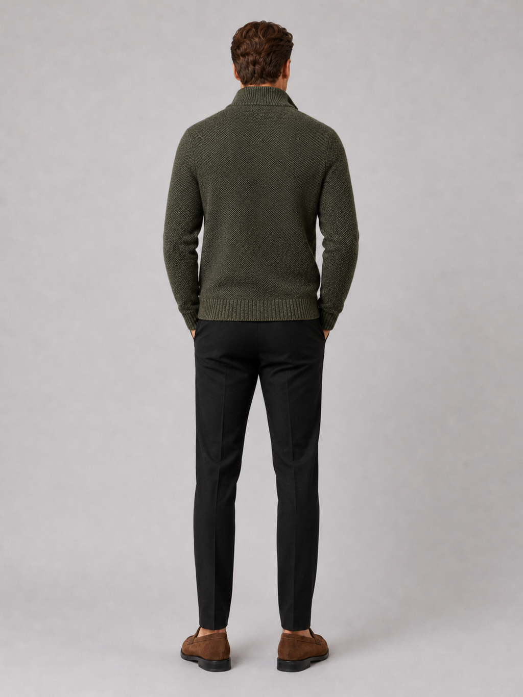 Men's full-zip fleece cardigan — additional view