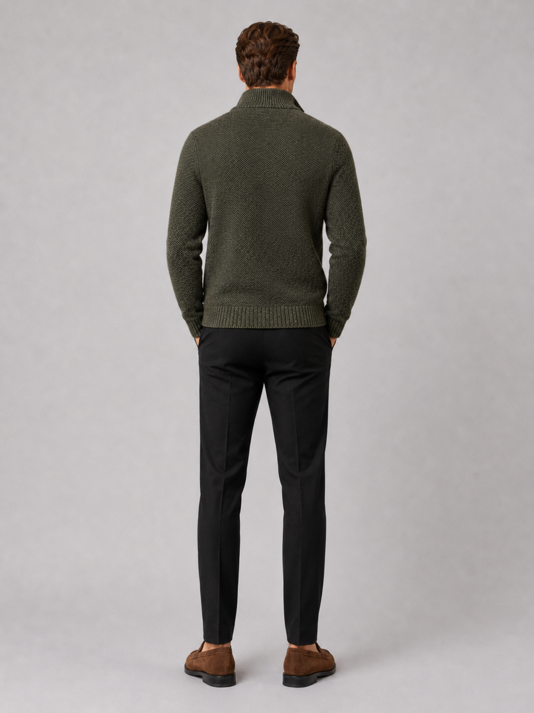 Men's full-zip fleece cardigan — additional view