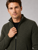 Men's full-zip fleece cardigan — additional view