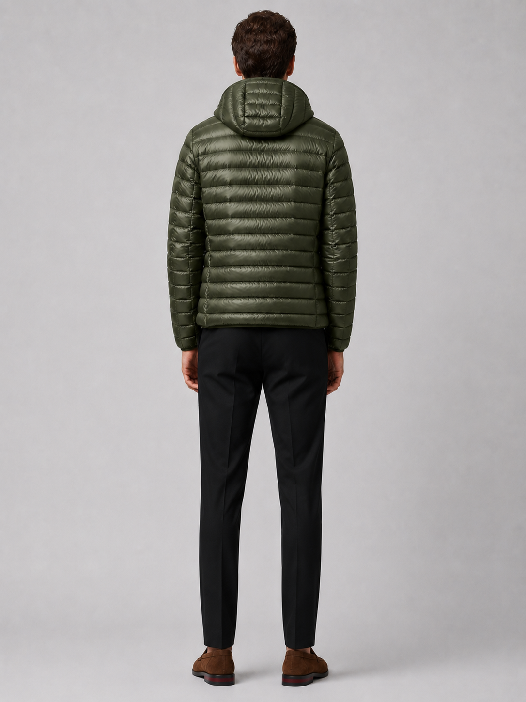 Men's lightweight hooded down jacket — additional view