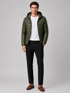 Men's lightweight hooded down jacket — additional view