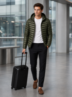 Men's lightweight hooded down jacket — additional view