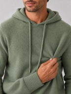 Men's hooded knit pullover sweater — additional view