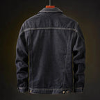Men's fleece-lined vintage denim jacket — additional view