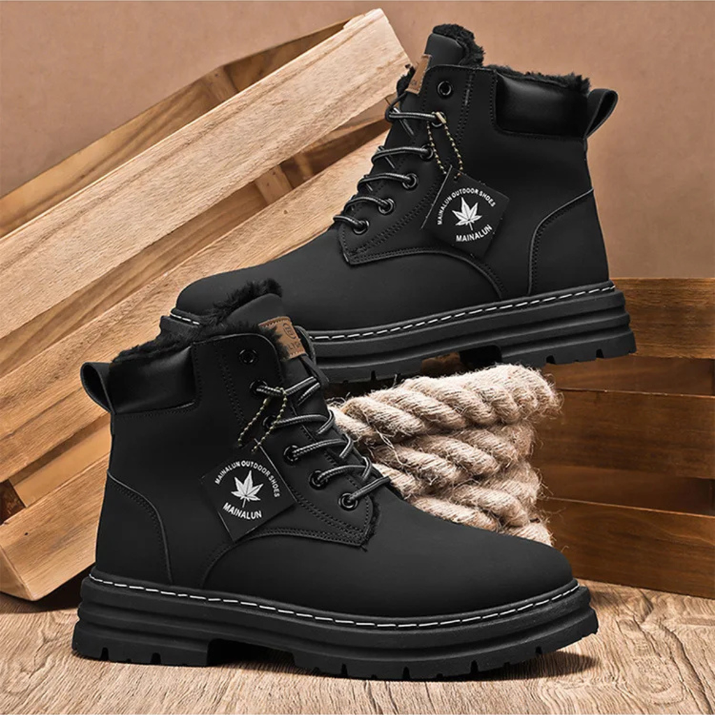 Men's fur-lined insulated snow boots — additional view
