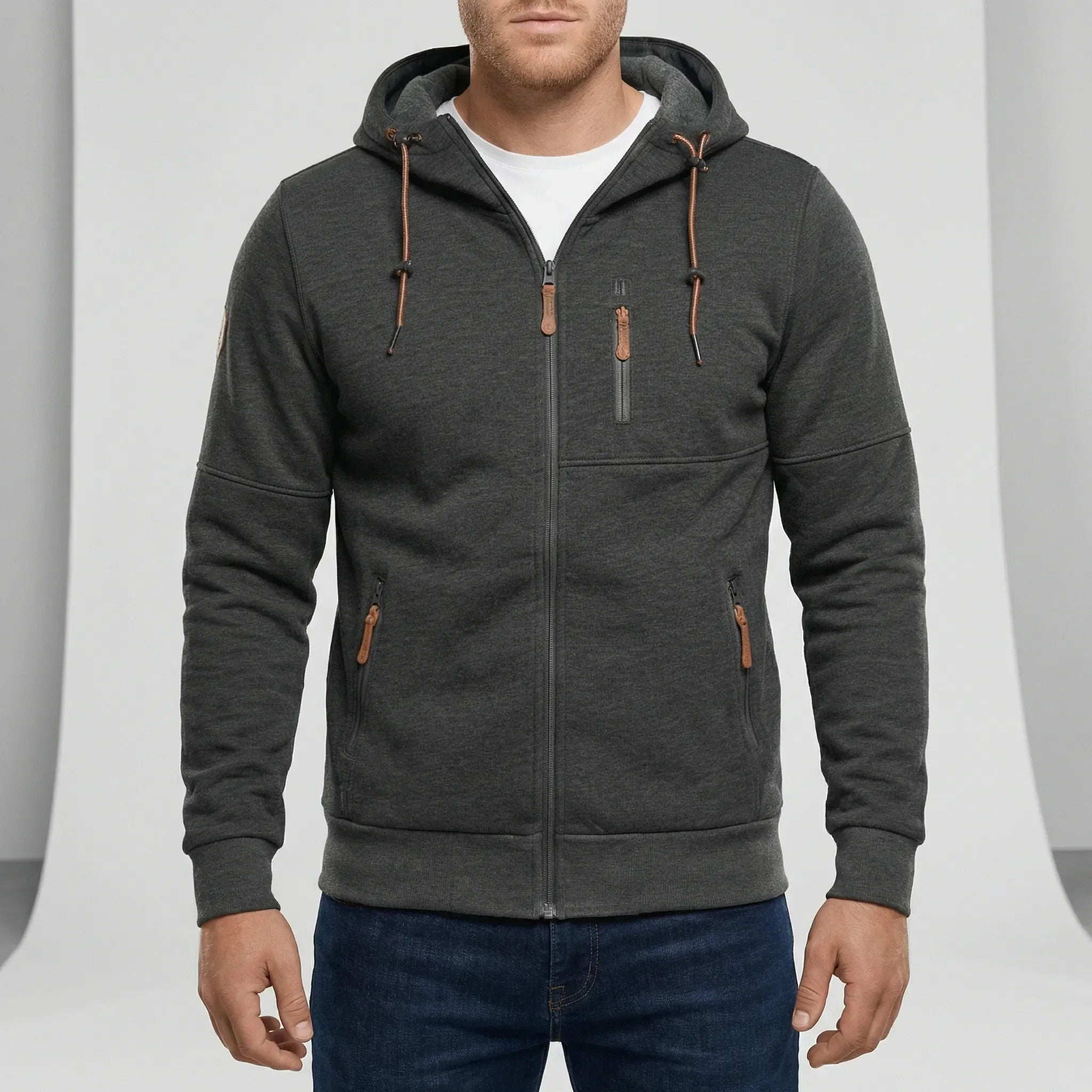 Bram | Zip-Up Hooded Fleece Jacket