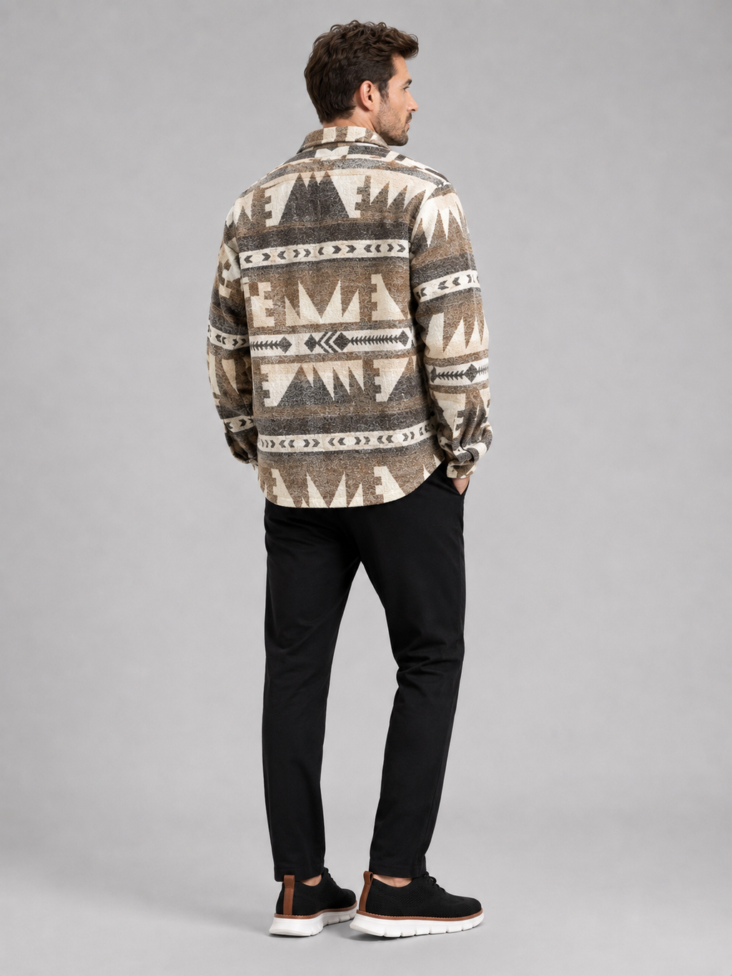Men's heavyweight flannel shirt jacket — additional view