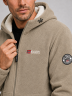 Men's windproof hooded fleece jacket — additional view