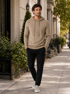 Men's hooded knit pullover sweater — additional view